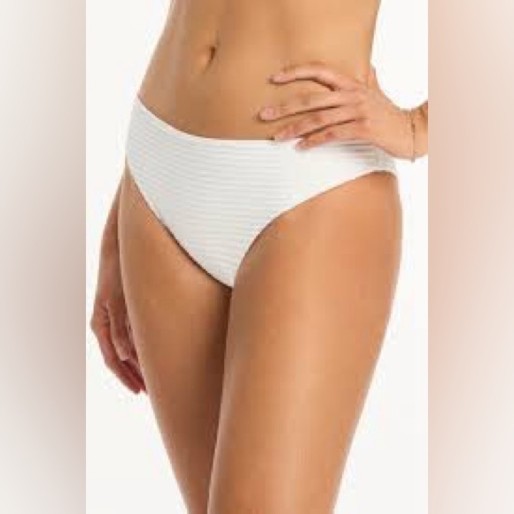 NWT SEA Level White Spinnaker Regular Cheeky Pant Size 6 Bikini Bottoms - Picture 2 of 10